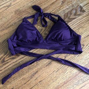 Purple Wrap Swim Top